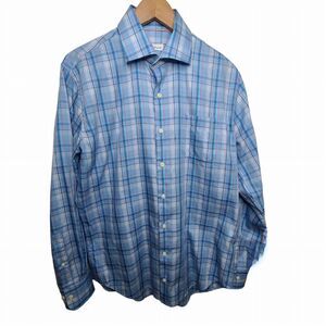 Peter Millar Blue Plaid Casual Button Down Shirt